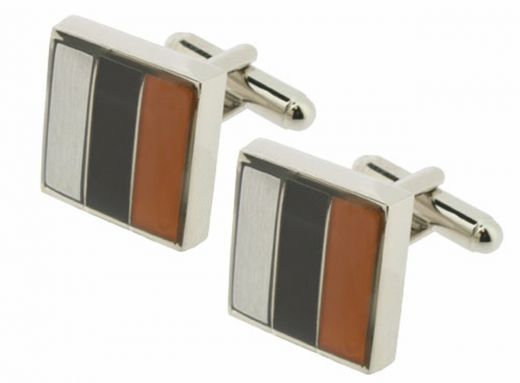 Visol Octavius Tri-Color Stainless Steel Cufflinks