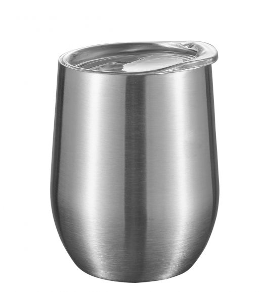 Visol Vino Brushed Stainless Steel Wine Double Wall Insulated Coffee / Wine Mug