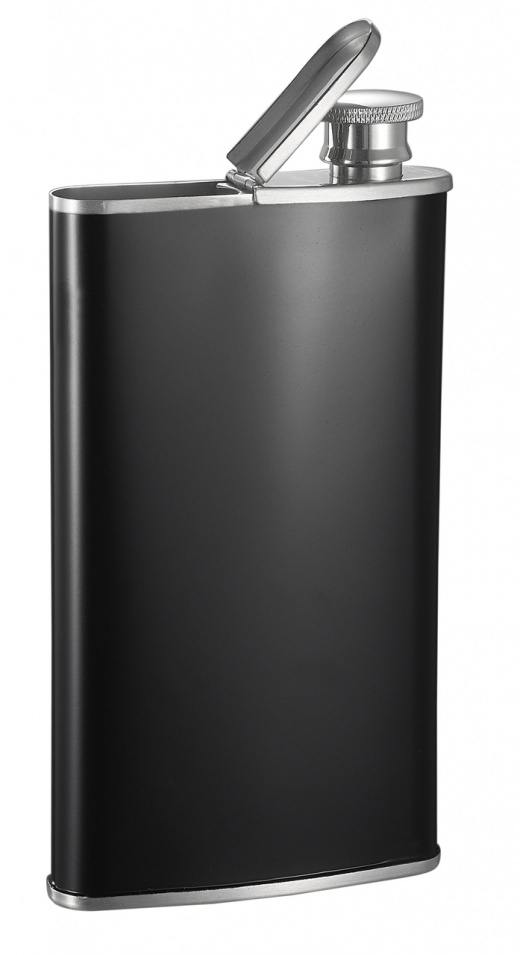 Visol Edian Stainless Steel 4 Oz Flask With Built-In Cigar Case