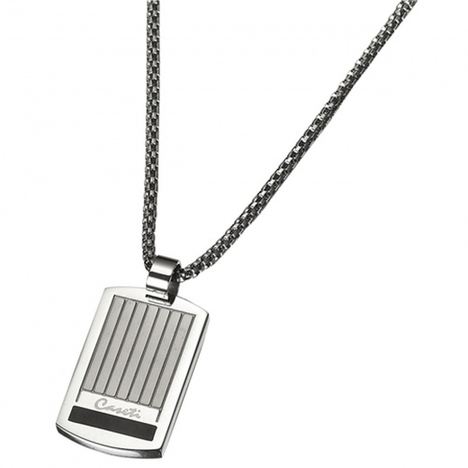 Caseti Clayworth Black And Gray Pendant With Chain