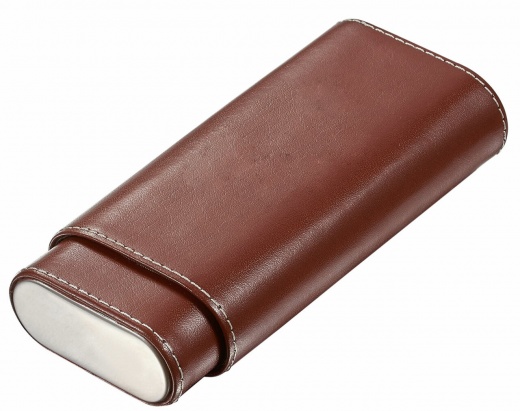 Visol Santa Fe Brown Leather Cigar Case