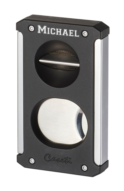 Caseti Trident Black Matte Cigar Cutter