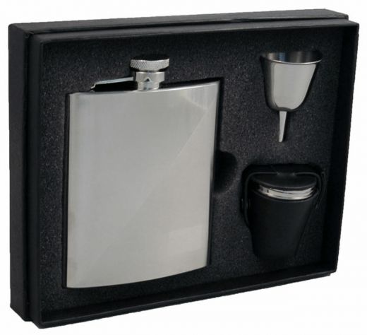 Visol Duo Two-Tone 8Oz Deluxe Flask Gift Set