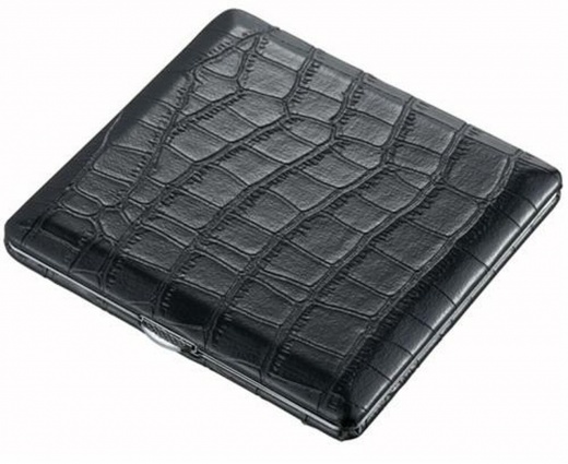 Visol Zaire Black Crocodile Pattern Cigarette Case