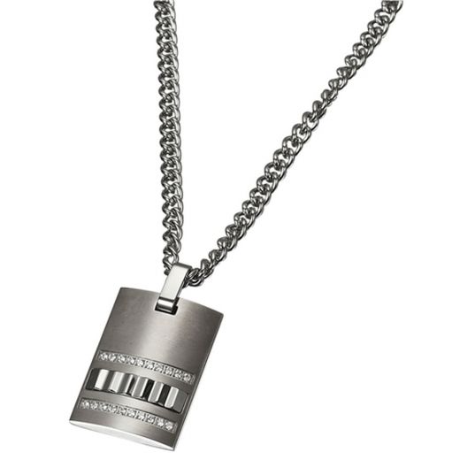 Caseti An74 Stainless Steel and Tungsten Pendant with Chain