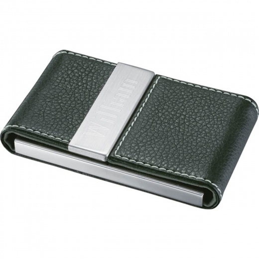Carlisle Black Leather Business Card Case