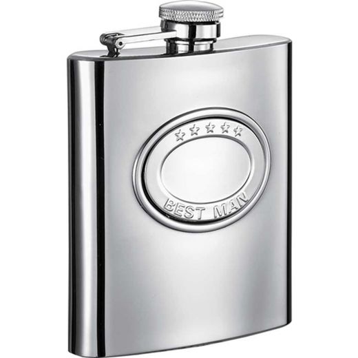 Visol 5 Stars Best Man 8Oz Stainless Steel Hip Flask