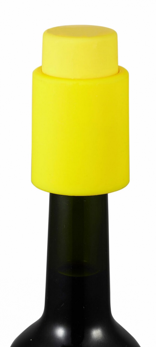 Visol Vacustopper Yellow Rubberized Wine Stopper Pump