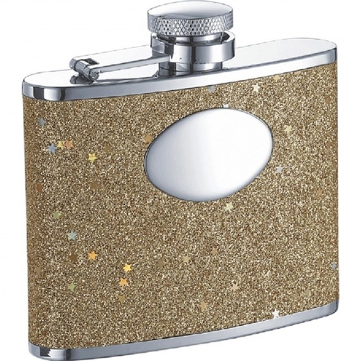 Visol Supernova Gold Glitter 4-Oz. Bridesmaids Flask
