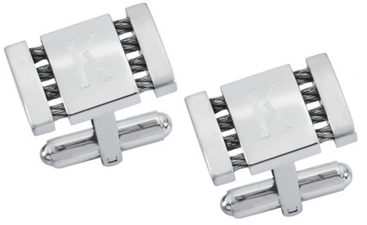 Visol Perseus Polished And Brushed Stainless Steel Cufflinks