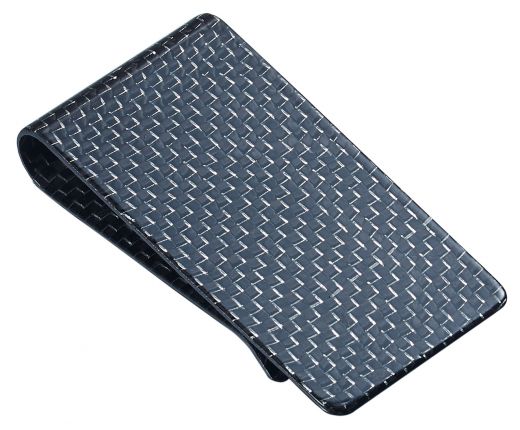 Visol Silver Carbon Fiber Money Clip