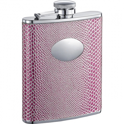 Visol Viper Pink Snakeskin Hip Flask