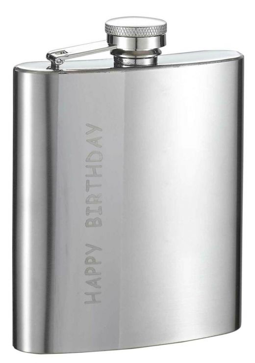 Visol It's Your Birthday Stainless Steel Hip Flask