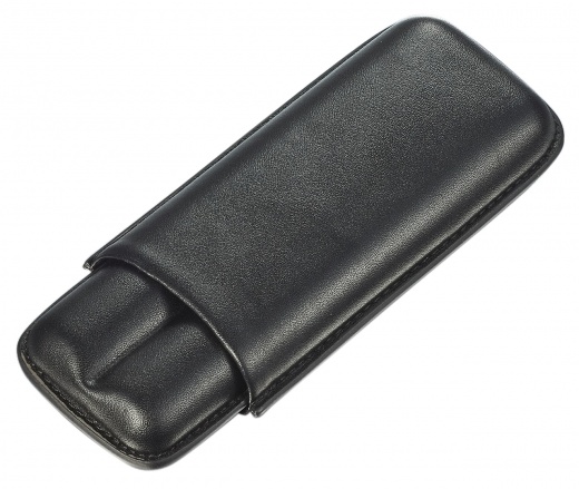Visol Wheeler Black Genuine Leather Cigar Case