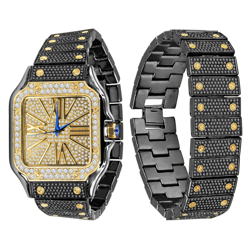 Prodigious Brass Watch & Bracelet Set