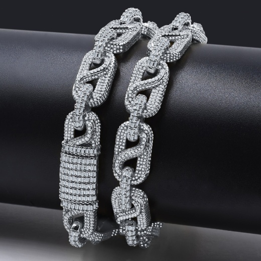 Ravissante 12Mm Brass Iced Out Chain Cz