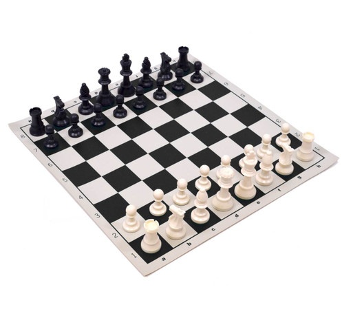 Analysis Board & Pieces Chess Set Combo - Black