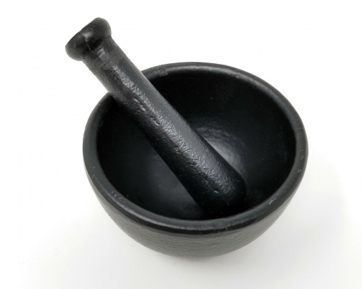 Cast Iron 3.5'D Mortar And Pestle - Cauldron for Ritual and Altar Use