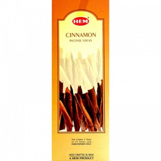 Cinnamon Hem Incense - Hexa Style 120 Sticks Hand Rolled by HEM Company