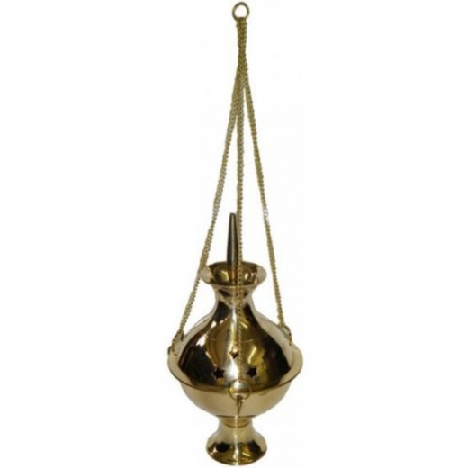 Brass Hanging Censer Burner - 6" Inches Body with Chain