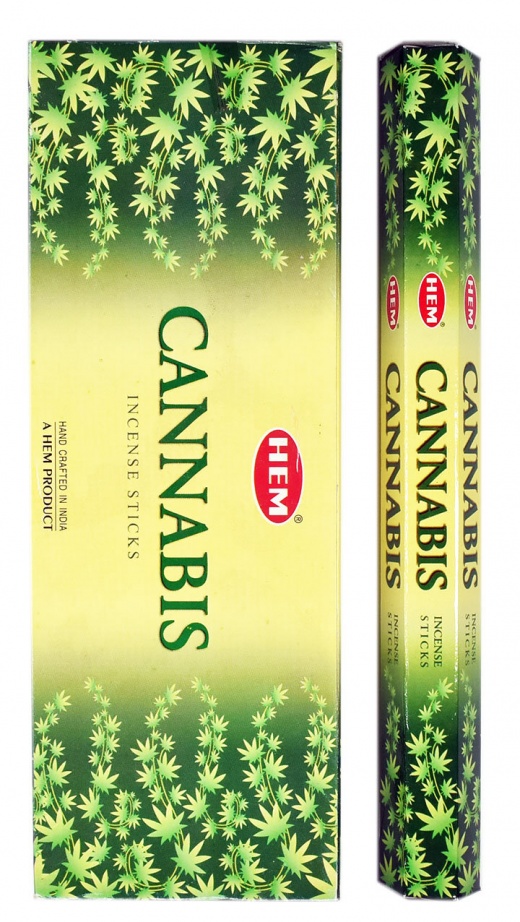 Cannabis Hem Incense - Hexa Style Hem 6 Boxes of 20 Sticks ( 120 Sticks ) Hand Rolled By HEM Company