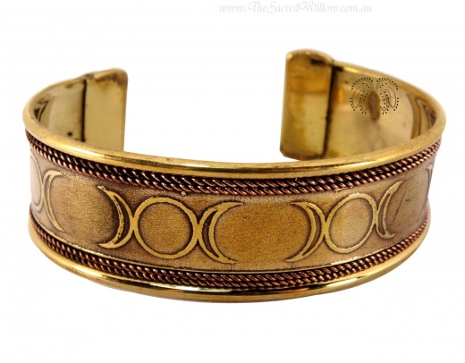 Triple Moon Sign Bracelet Copper - Unique Astrology Jewelry Online