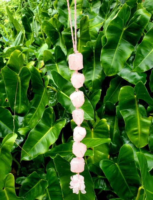 Rose Quartz Car / Wall Hanging (11 Inches)