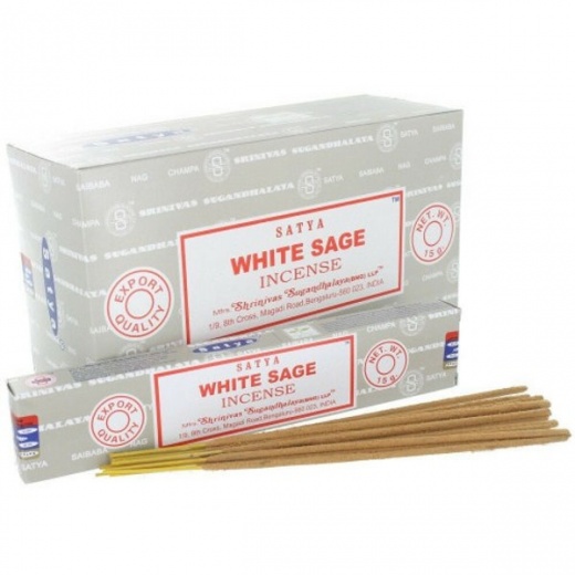 Satya White Sage 12 Box/15 Grams - Natural Air Purifier