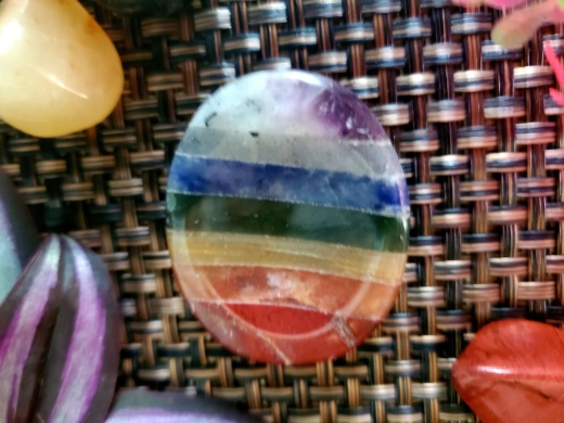 Seven Chakra Oval Worry Stone