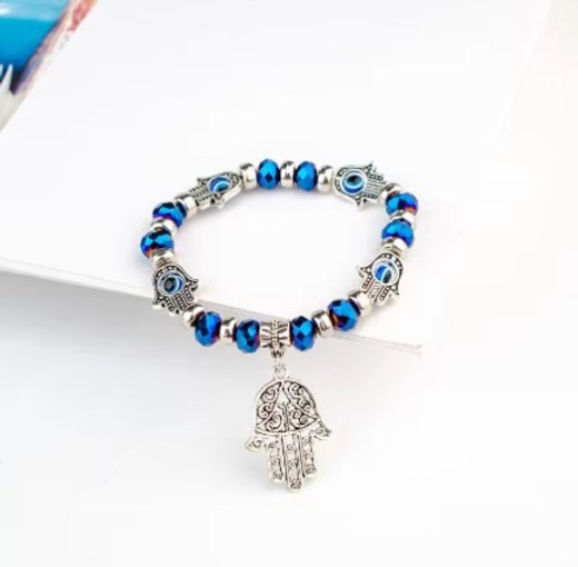 Turkish Evil Bracelet Charm Hamsa Blue (Contra Mal De Ojo)