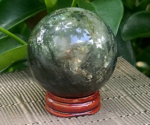 Natural Labradorite Stone Sphere 55Mm