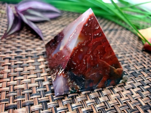 Natural Indian Blood Stone Pyramid - 45-55mm