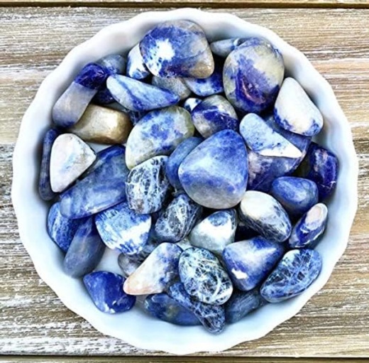 Tumbled Stone Sodalite - 1 Pound of Natural Crystals