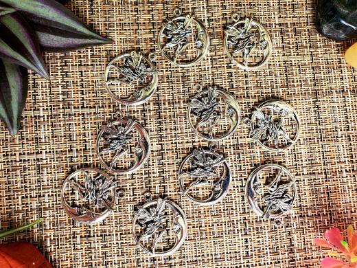 Fairy Moon Charm Pendant (12Pcs)