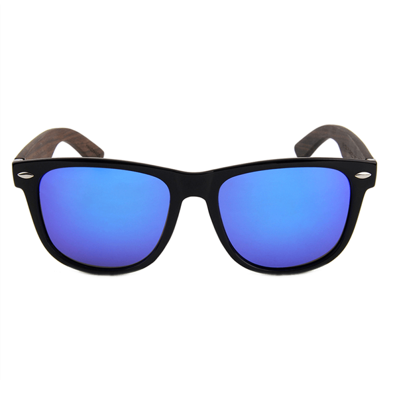 Real Ebony Wood Hybrid Wanderer Style Sunglasses By Wudn