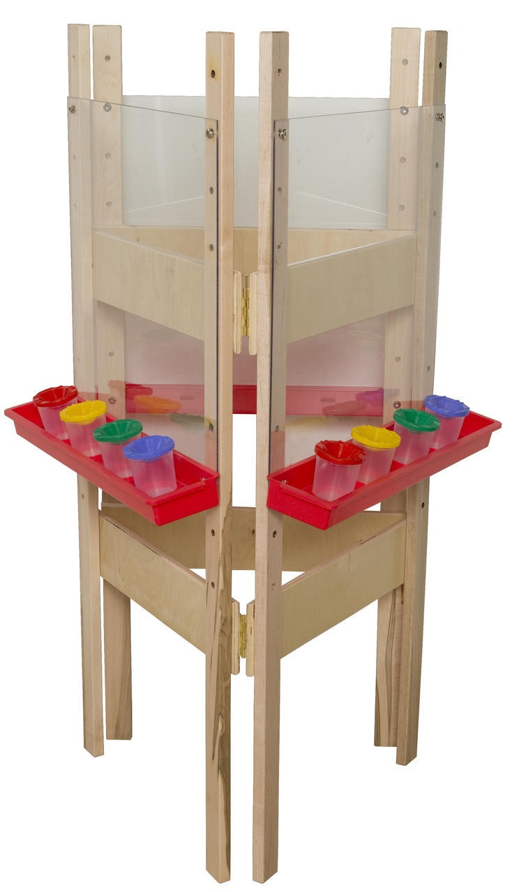 3-Sided Easel With Acrylic