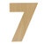 Wooden Number 7 Cutout, 8"