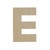 Wood Cutout Letter E, 8"