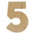 Wooden Number 5 Cutout, 12"