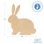 Wood Easter Rabbit Extra Large, 16" X 14"