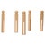 Wood Doll Clothespin, Round, 3-3/4", Straight Bottom
