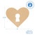 Wood Heart With Keyhole Large Cutout, 12" X 10.5"