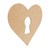 Wood Heart With Keyhole Medium Cutout, 8" X 7"