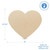 12" Heart Wooden Cutout, 12" X 10-3/4" X 1/4"