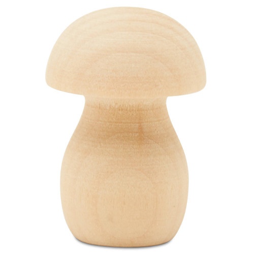 1-1/4" Wood Mushroom - The Perfect Addition to Your Whimsical World