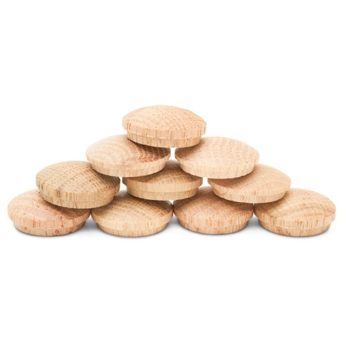 1" Oak Button Plug - Conceal Screw Holes with Style