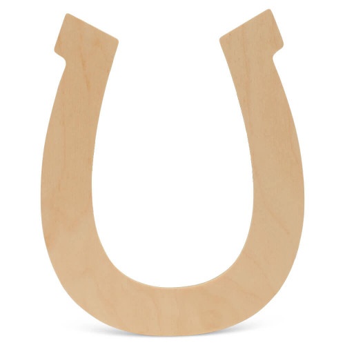 Wood Horseshoe Medium, 10" x 8"