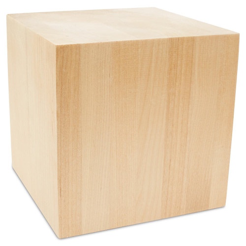6” Large Wood Cube