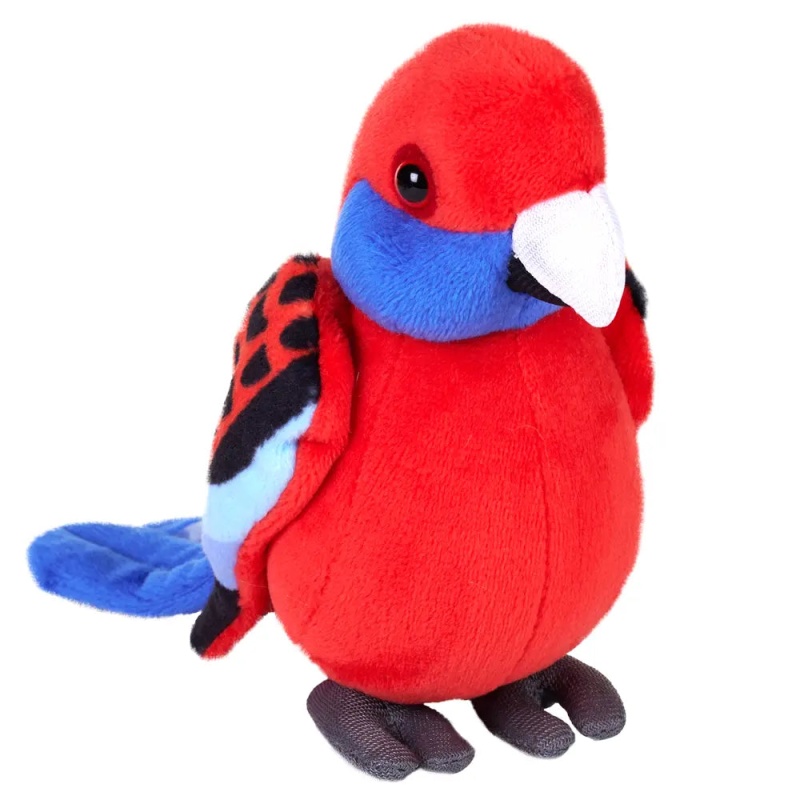 Pocketkins Eco Crimson Rosella Stuffed Animal - 5"