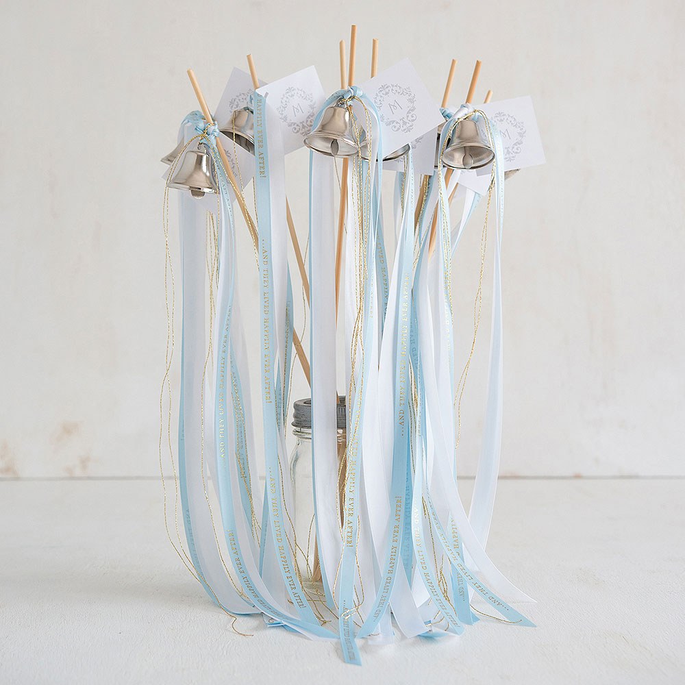 Handmade Wedding Wands with Triple Ribbon and Bell for Wedding Send of –  Hibrides
